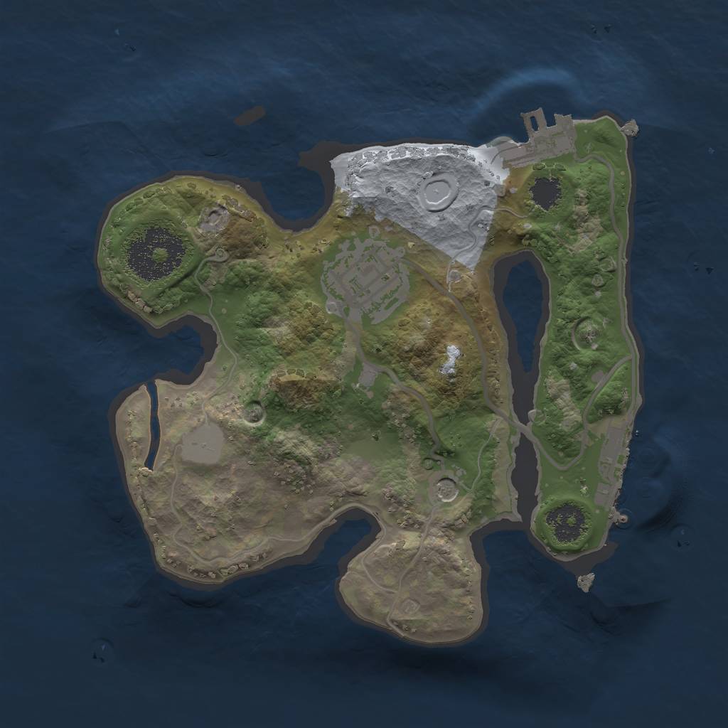 Rust Map: Procedural Map, Size: 2000, Seed: 173, 9 Monuments