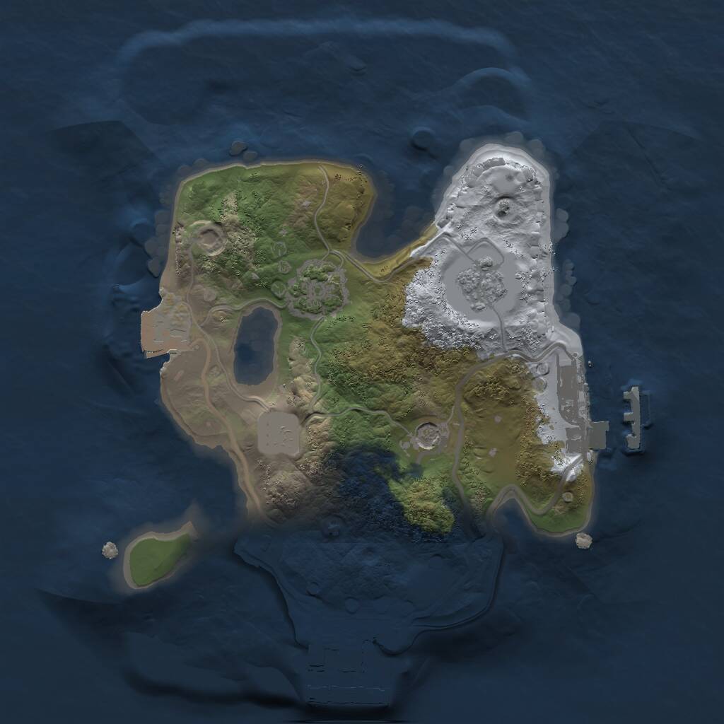 Rust Map: Procedural Map, Size: 1800, Seed: 1328757773, 6 Monuments