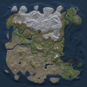 Thumbnail Rust Map: Procedural Map, Size: 4500, Seed: 6750, 17 Monuments