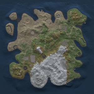 Thumbnail Rust Map: Procedural Map, Size: 3500, Seed: 80900328, 16 Monuments