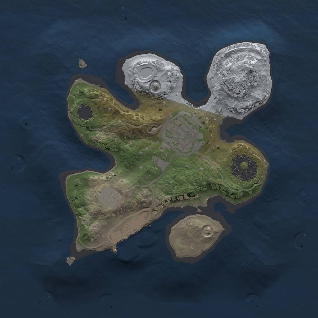 Rust Map: Procedural Map, Size: 1800, Seed: 13825, 7 Monuments