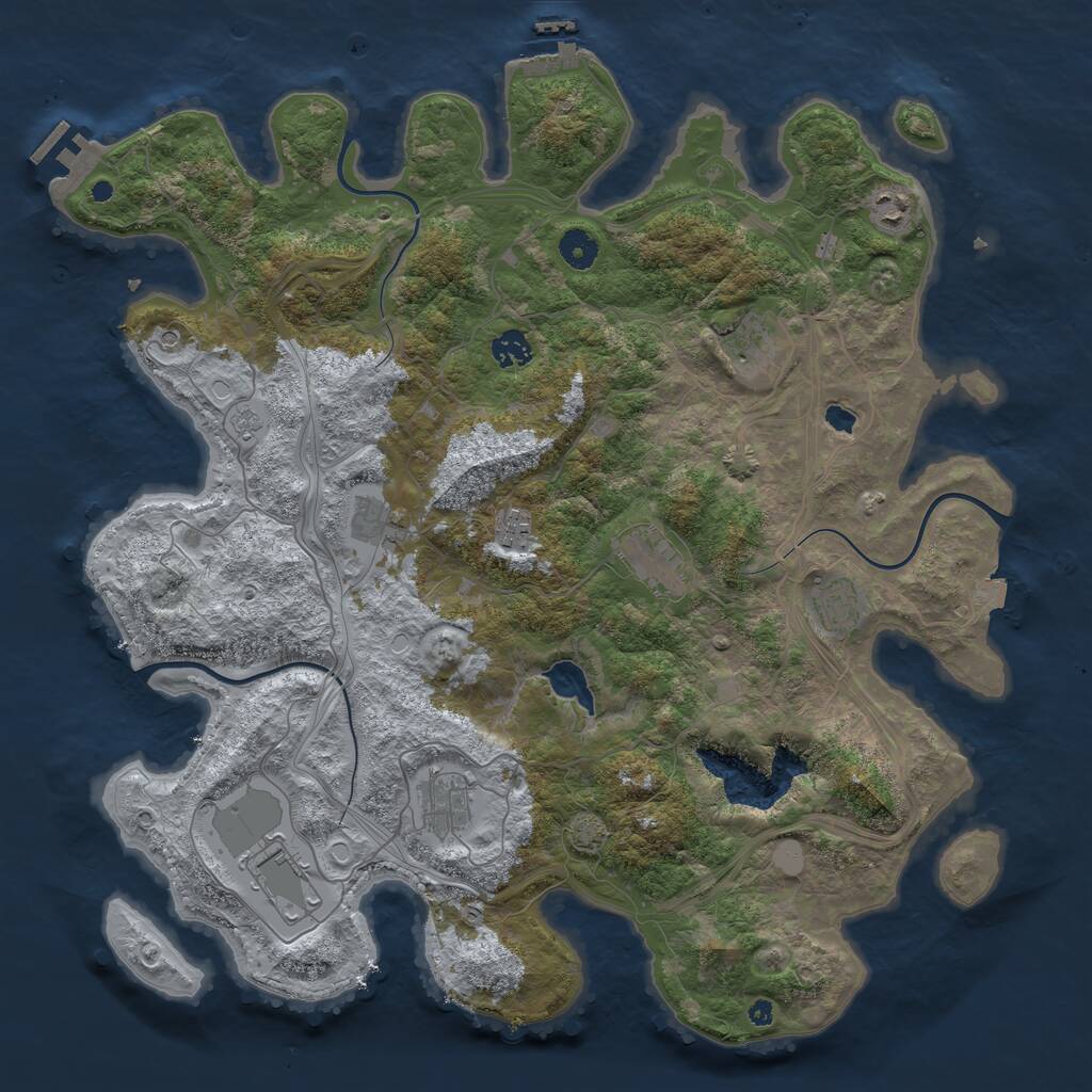 Rust Map: Procedural Map, Size: 4250, Seed: 1401737800, 15 Monuments
