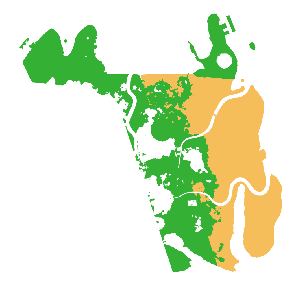 Biome Rust Map: Procedural Map, Size: 3500, Seed: 32916628