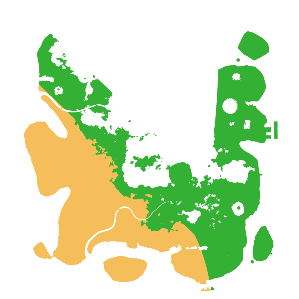 Biome Rust Map: Procedural Map, Size: 3500, Seed: 15430560