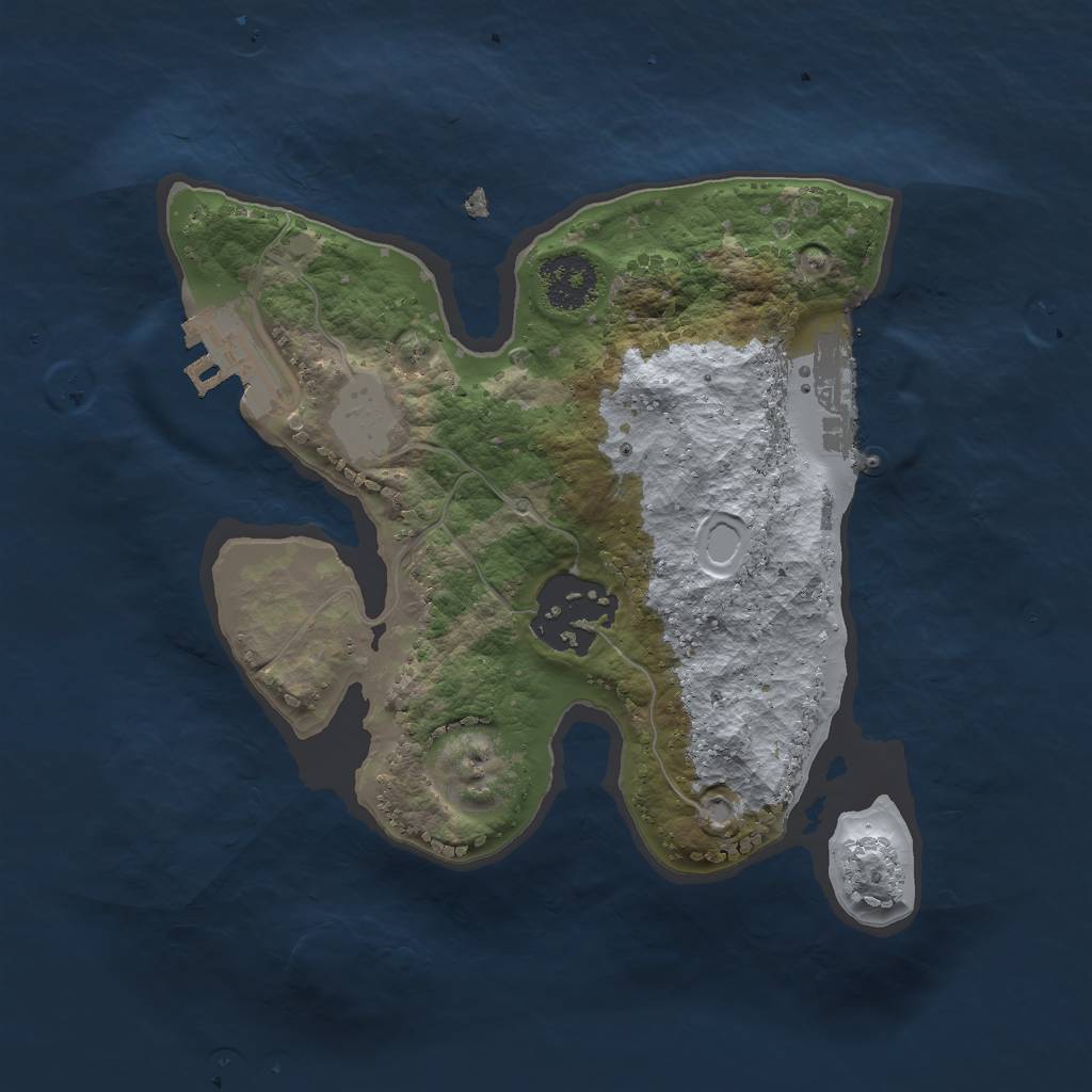 Rust Map: Procedural Map, Size: 2000, Seed: 2183647, 8 Monuments