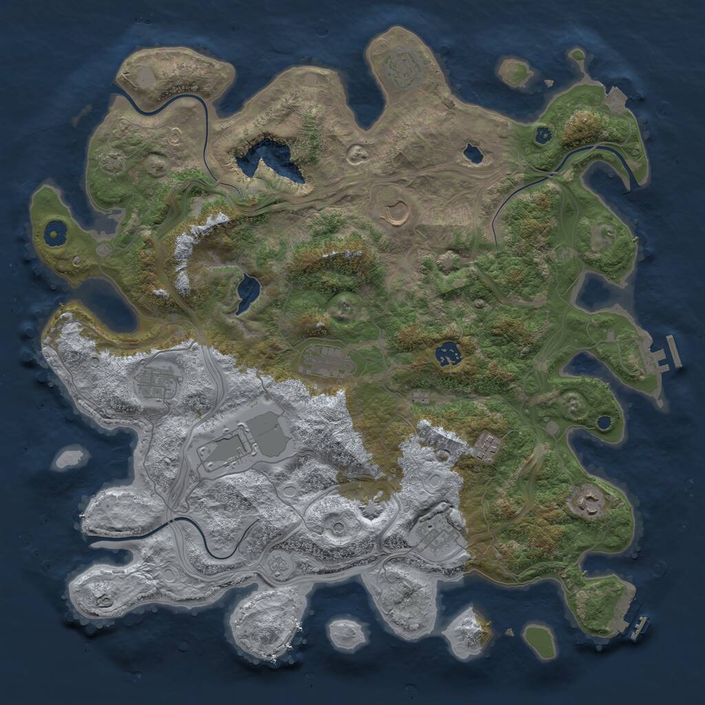 Rust Map: Procedural Map, Size: 4250, Seed: 475151199, 15 Monuments