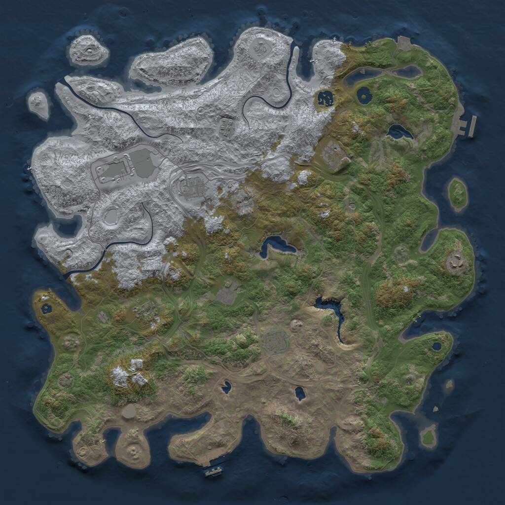 Rust Map: Procedural Map, Size: 4699, Seed: 2300000, 15 Monuments