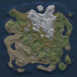 Thumbnail Rust Map: Procedural Map, Size: 4000, Seed: 571664535, 19 Monuments