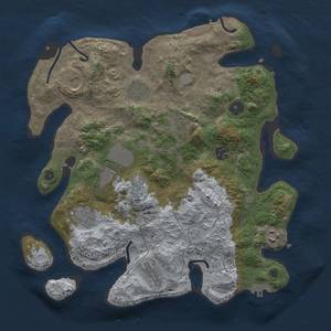 Thumbnail Rust Map: Procedural Map, Size: 3500, Seed: 75137632, 17 Monuments