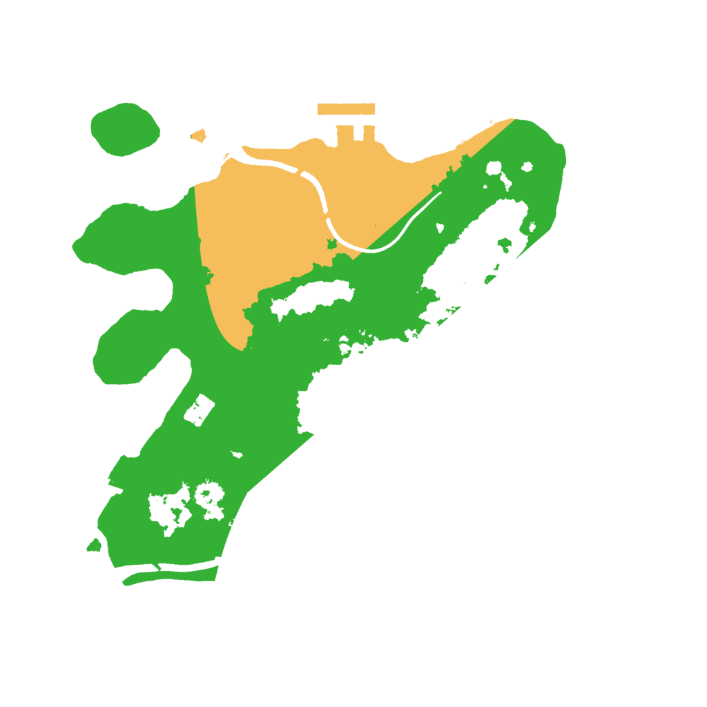 Biome Rust Map: Procedural Map, Size: 2500, Seed: 1231221312