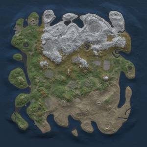 Thumbnail Rust Map: Procedural Map, Size: 4000, Seed: 1993330212, 17 Monuments