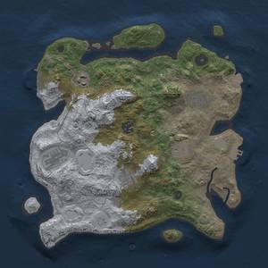 Thumbnail Rust Map: Procedural Map, Size: 3200, Seed: 121, 14 Monuments