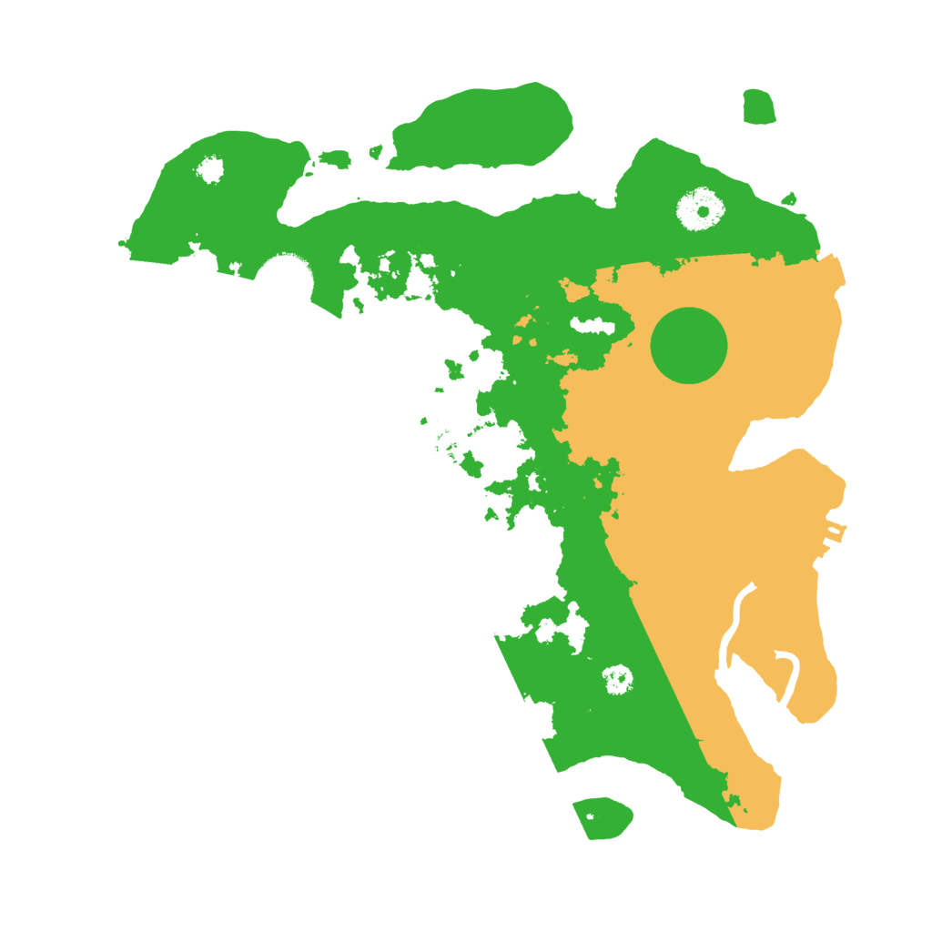 Biome Rust Map: Procedural Map, Size: 3200, Seed: 121