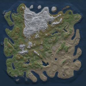 Thumbnail Rust Map: Procedural Map, Size: 5000, Seed: 739260779, 16 Monuments