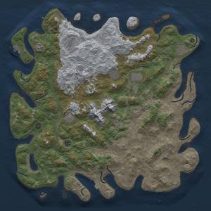 Thumbnail Rust Map: Procedural Map, Size: 5000, Seed: 739260779, 19 Monuments