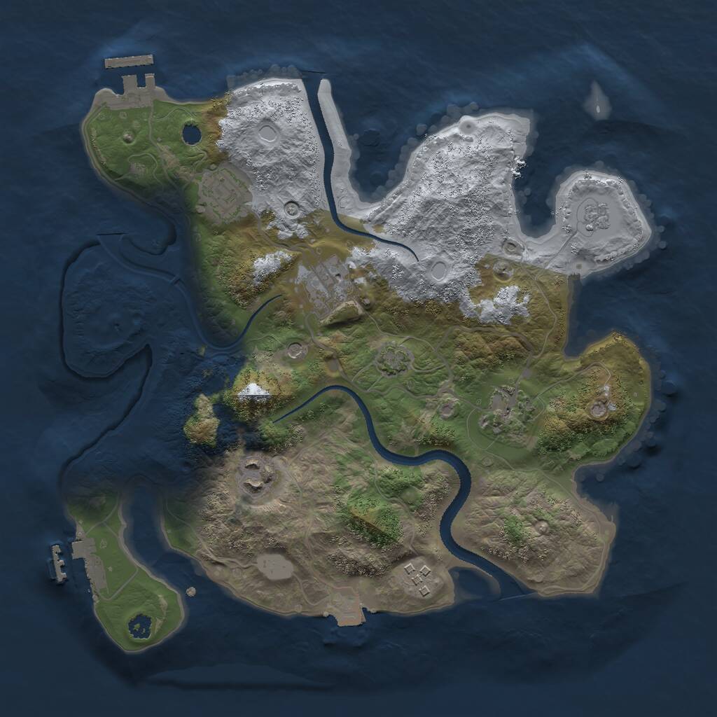 Rust Map: Procedural Map, Size: 3000, Seed: 994320188, 11 Monuments