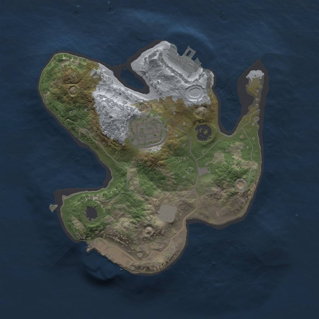 Rust Map: Procedural Map, Size: 2000, Seed: 100204203, 8 Monuments