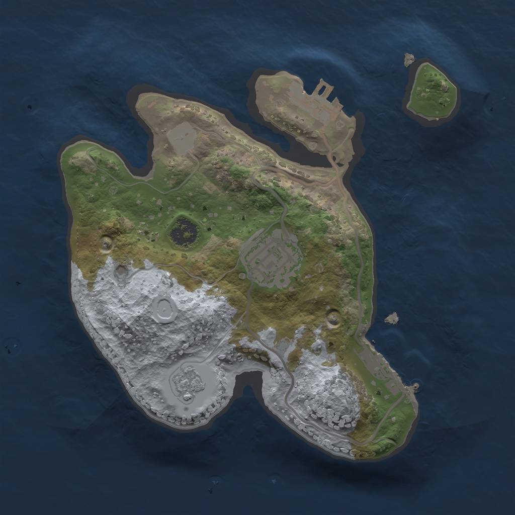 Rust Map: Procedural Map, Size: 2000, Seed: 617977142, 9 Monuments