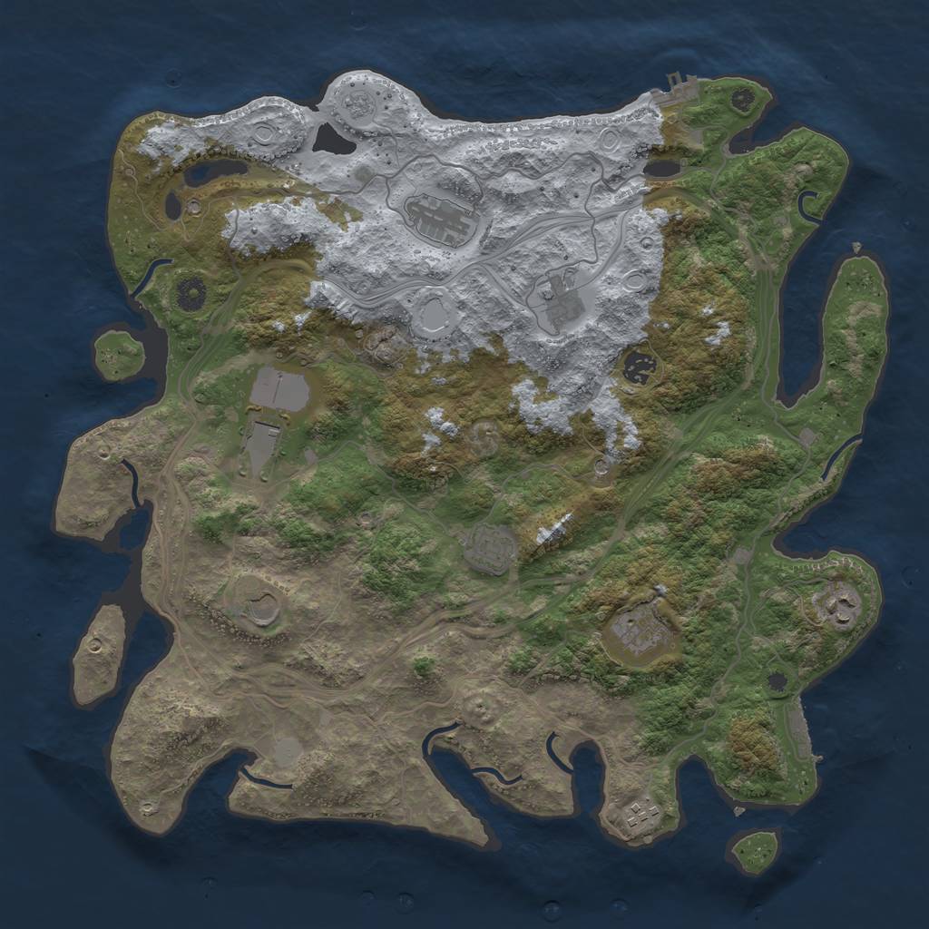 Rust Map: Procedural Map, Size: 4250, Seed: 2928, 18 Monuments