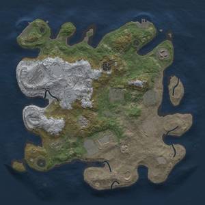 Thumbnail Rust Map: Procedural Map, Size: 3500, Seed: 12511, 19 Monuments