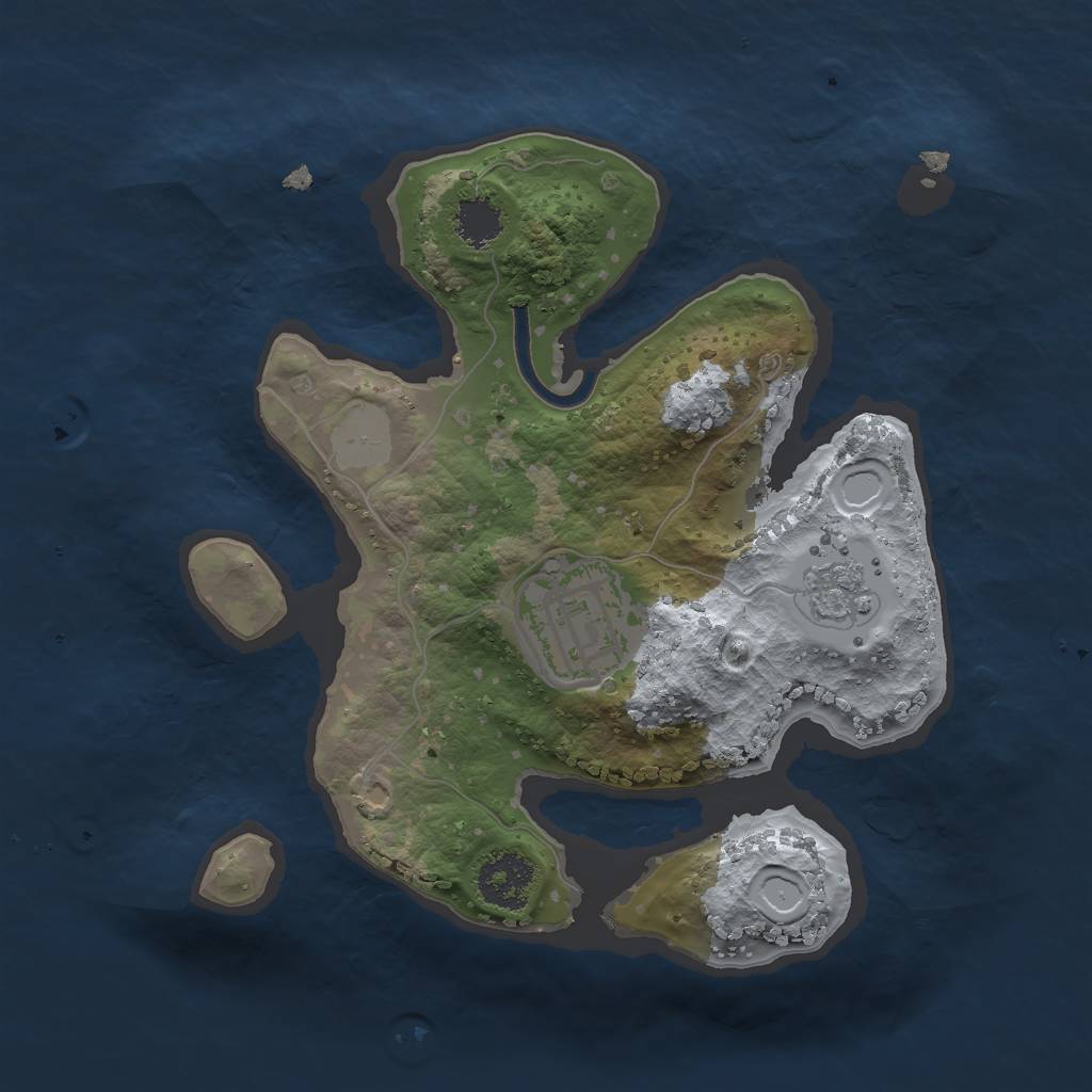 Rust Map: Procedural Map, Size: 2000, Seed: 1122233, 7 Monuments