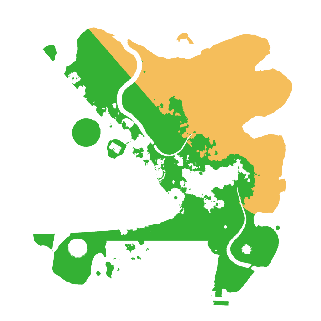 Biome Rust Map: Procedural Map, Size: 3000, Seed: 4343