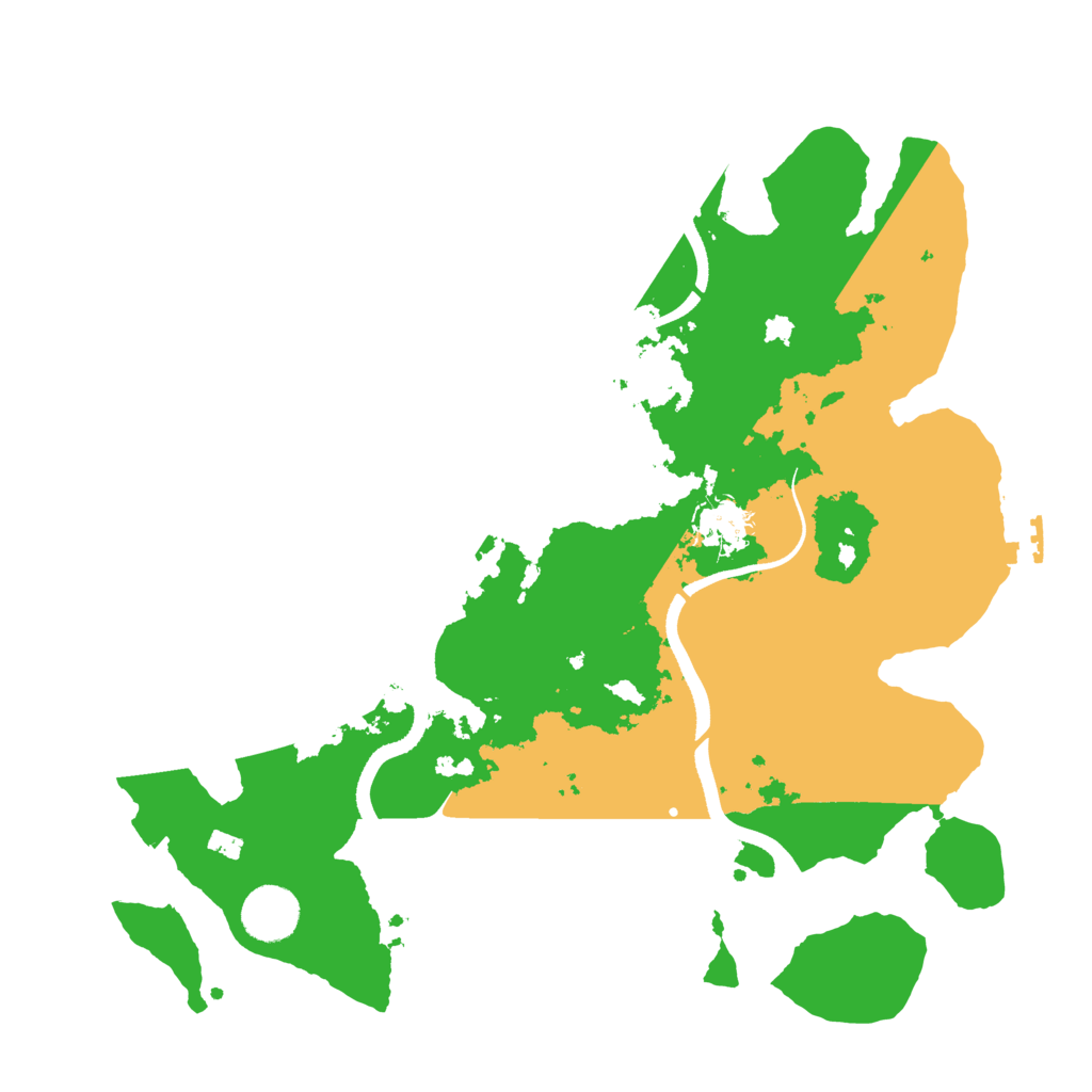 Biome Rust Map: Procedural Map, Size: 3500, Seed: 54692150