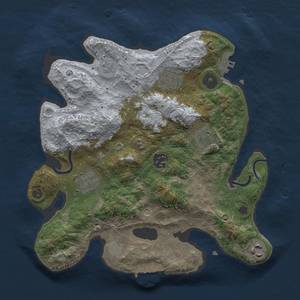 Thumbnail Rust Map: Procedural Map, Size: 3000, Seed: 15344, 14 Monuments