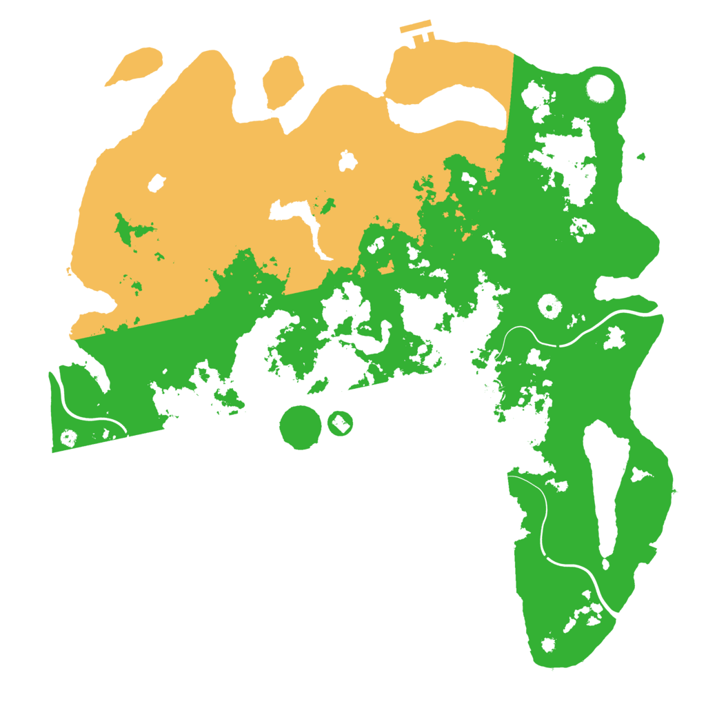 Biome Rust Map: Procedural Map, Size: 4500, Seed: 254736234