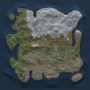 Thumbnail Rust Map: Procedural Map, Size: 3600, Seed: 184025, 18 Monuments