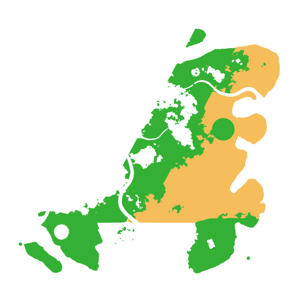 Biome Rust Map: Procedural Map, Size: 3500, Seed: 15424