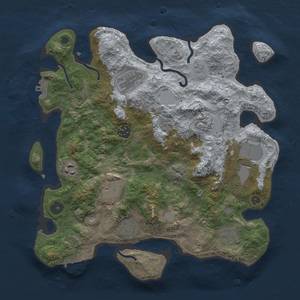 Thumbnail Rust Map: Procedural Map, Size: 3500, Seed: 542213995, 18 Monuments