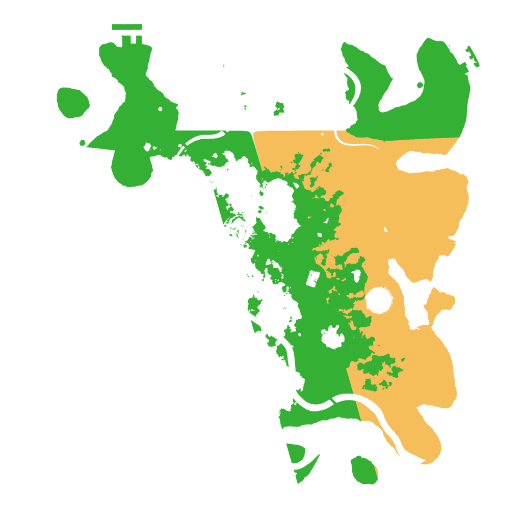Biome Rust Map: Procedural Map, Size: 3500, Seed: 942846