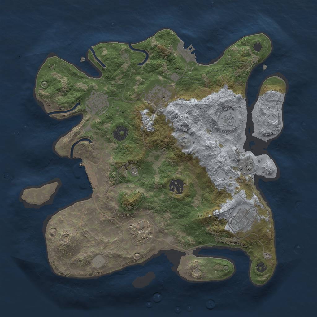 Rust Map: Procedural Map, Size: 3125, Seed: 1337, 15 Monuments