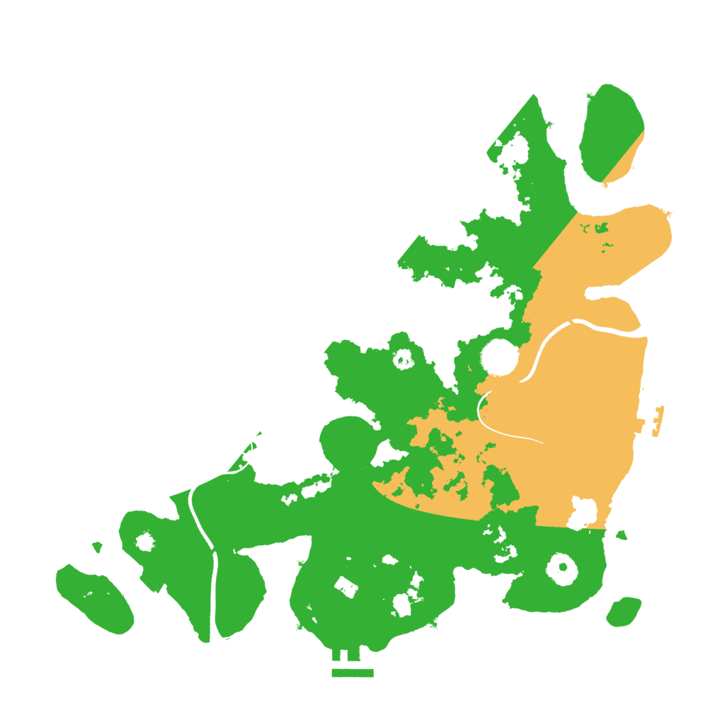 Biome Rust Map: Procedural Map, Size: 3500, Seed: 58259541