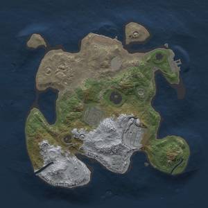 Thumbnail Rust Map: Procedural Map, Size: 2500, Seed: 1147477645, 13 Monuments