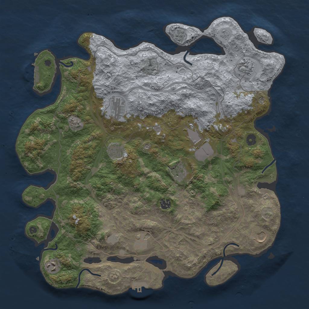 Rust Map: Procedural Map, Size: 4250, Seed: 112458879, 19 Monuments