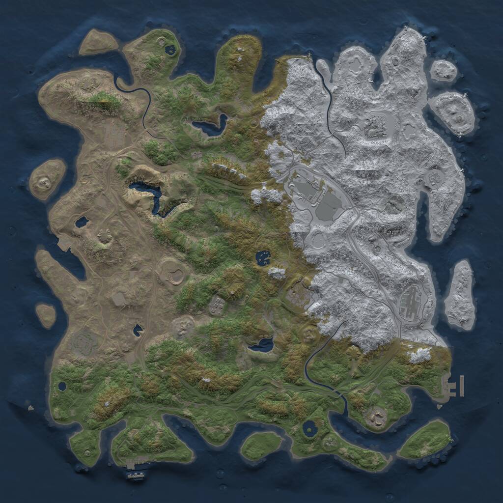 Rust Map: Procedural Map, Size: 4800, Seed: 797717412, 16 Monuments