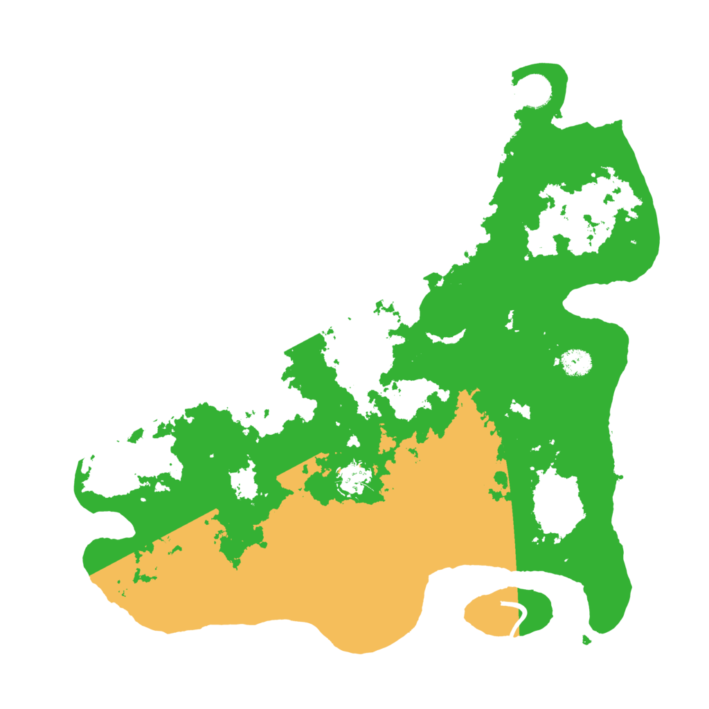 Biome Rust Map: Procedural Map, Size: 3700, Seed: 991354355