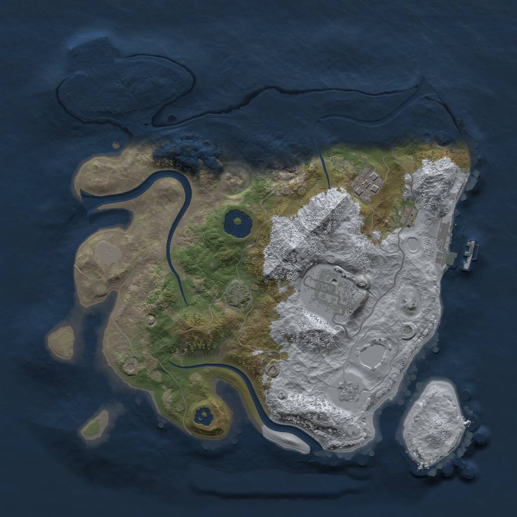Rust Map: Procedural Map, Size: 2750, Seed: 19991008, 7 Monuments