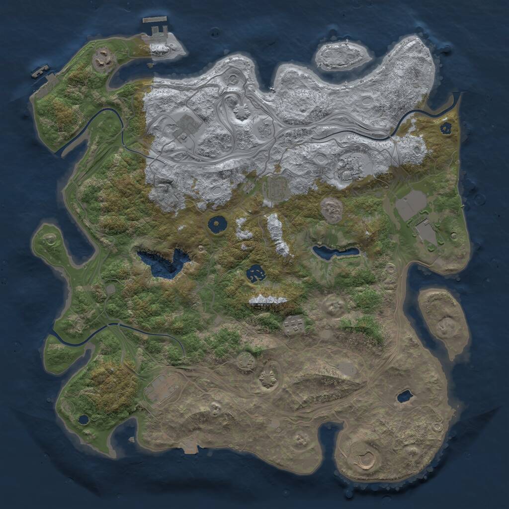 Rust Map: Procedural Map, Size: 4250, Seed: 150439033, 15 Monuments