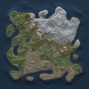 Thumbnail Rust Map: Procedural Map, Size: 3500, Seed: 1649275147, 19 Monuments