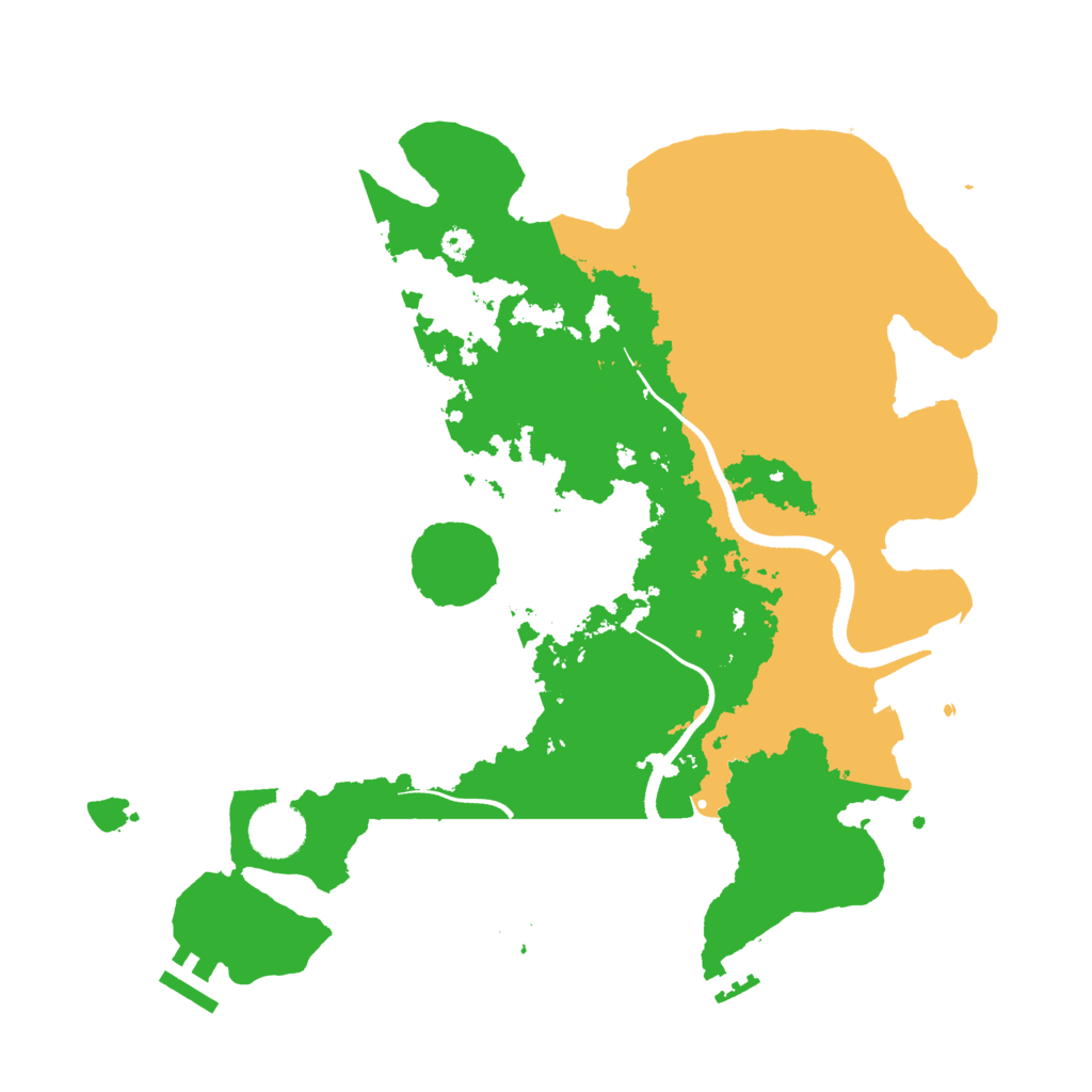Biome Rust Map: Procedural Map, Size: 3500, Seed: 1672