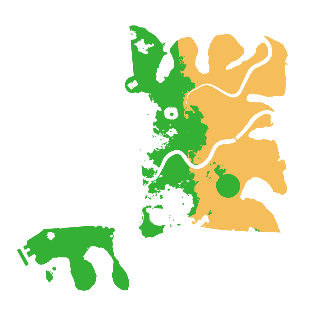 Biome Rust Map: Procedural Map, Size: 3500, Seed: 58419352