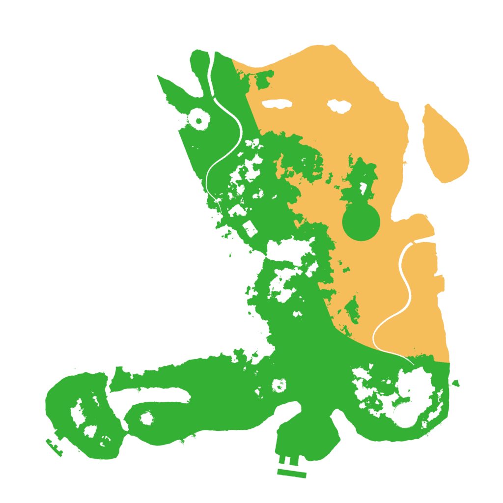 Biome Rust Map: Procedural Map, Size: 3500, Seed: 48647405