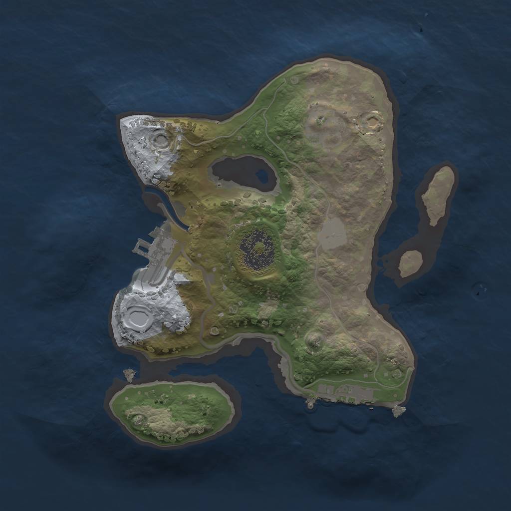 Rust Map: Procedural Map, Size: 2000, Seed: 4321412, 7 Monuments