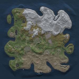 Thumbnail Rust Map: Procedural Map, Size: 3500, Seed: 1541360910, 19 Monuments