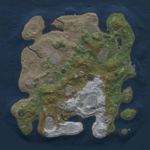 Thumbnail Rust Map: Procedural Map, Size: 3500, Seed: 63406890, 17 Monuments