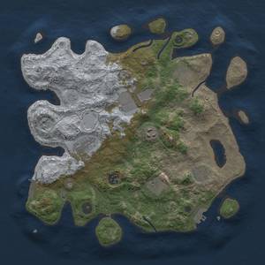 Thumbnail Rust Map: Procedural Map, Size: 3500, Seed: 1131544213, 16 Monuments