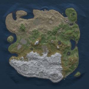 Thumbnail Rust Map: Procedural Map, Size: 3500, Seed: 761201, 15 Monuments